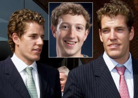 Gemelli Winklevoss Mark Zuckerberg