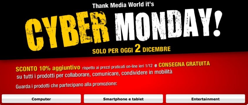 Amazon E Mediaworld Cyber Monday 2013: Offerte E Promozioni - Tecnocino