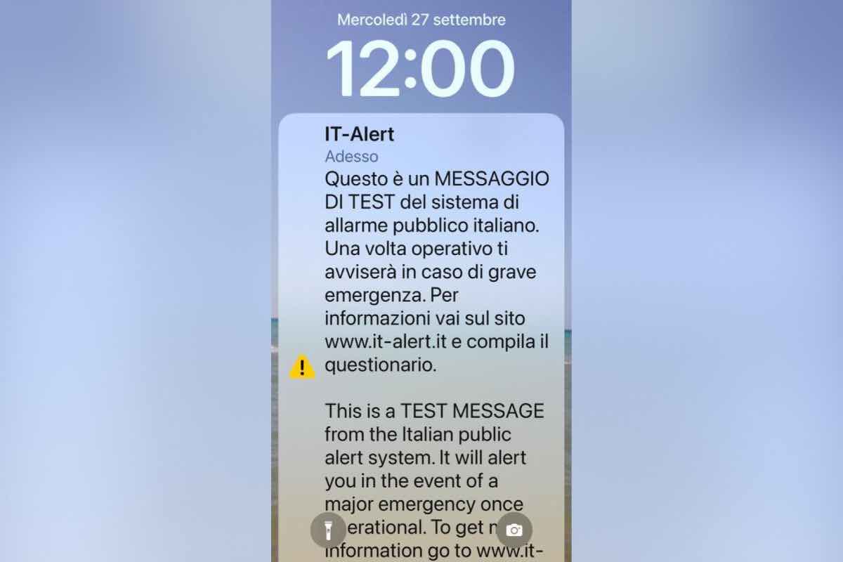 IT-Alert data e luogo del test d'emergenza 